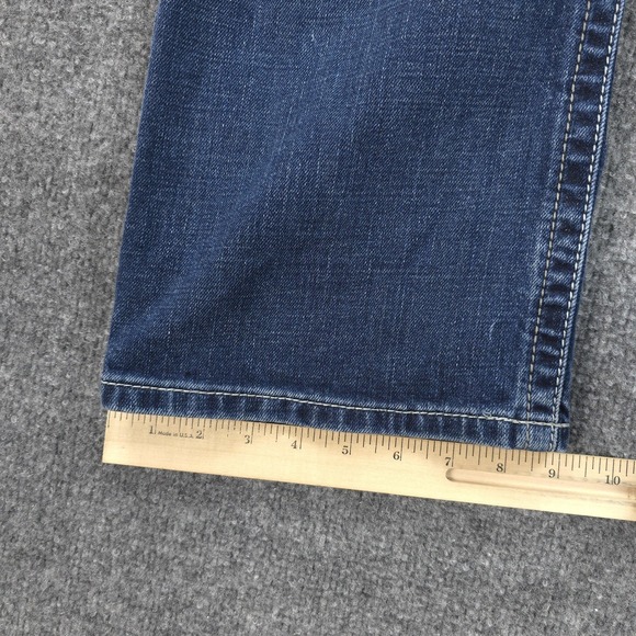 Ariat Jeans Mens 32x32 Blue Denim M4 Low Rise Boot Turnout Relaxed Western Work - Picture 10 of 13